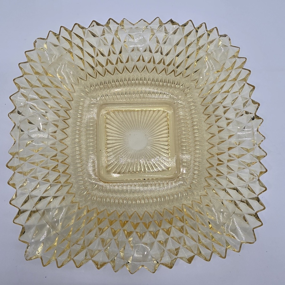 Vintage Westmoreland Glass Amber English Hobnail Depression Glass Candy‎ Dish